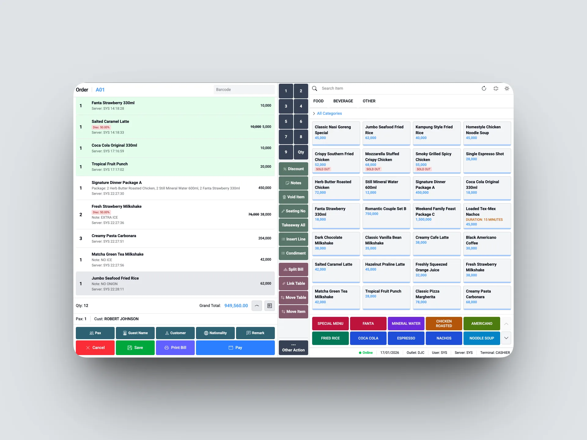 VSC POS Interface