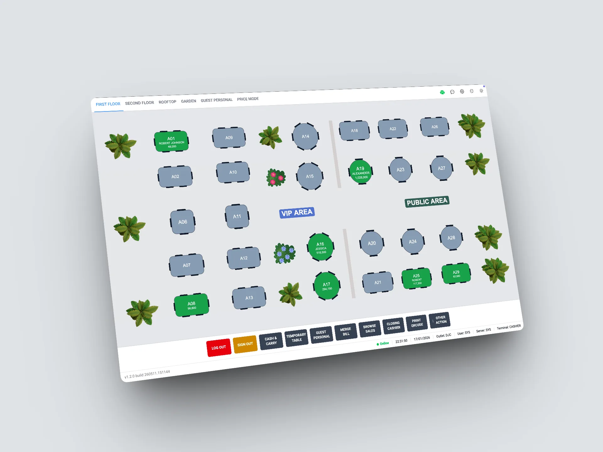 VSC POS Table Management