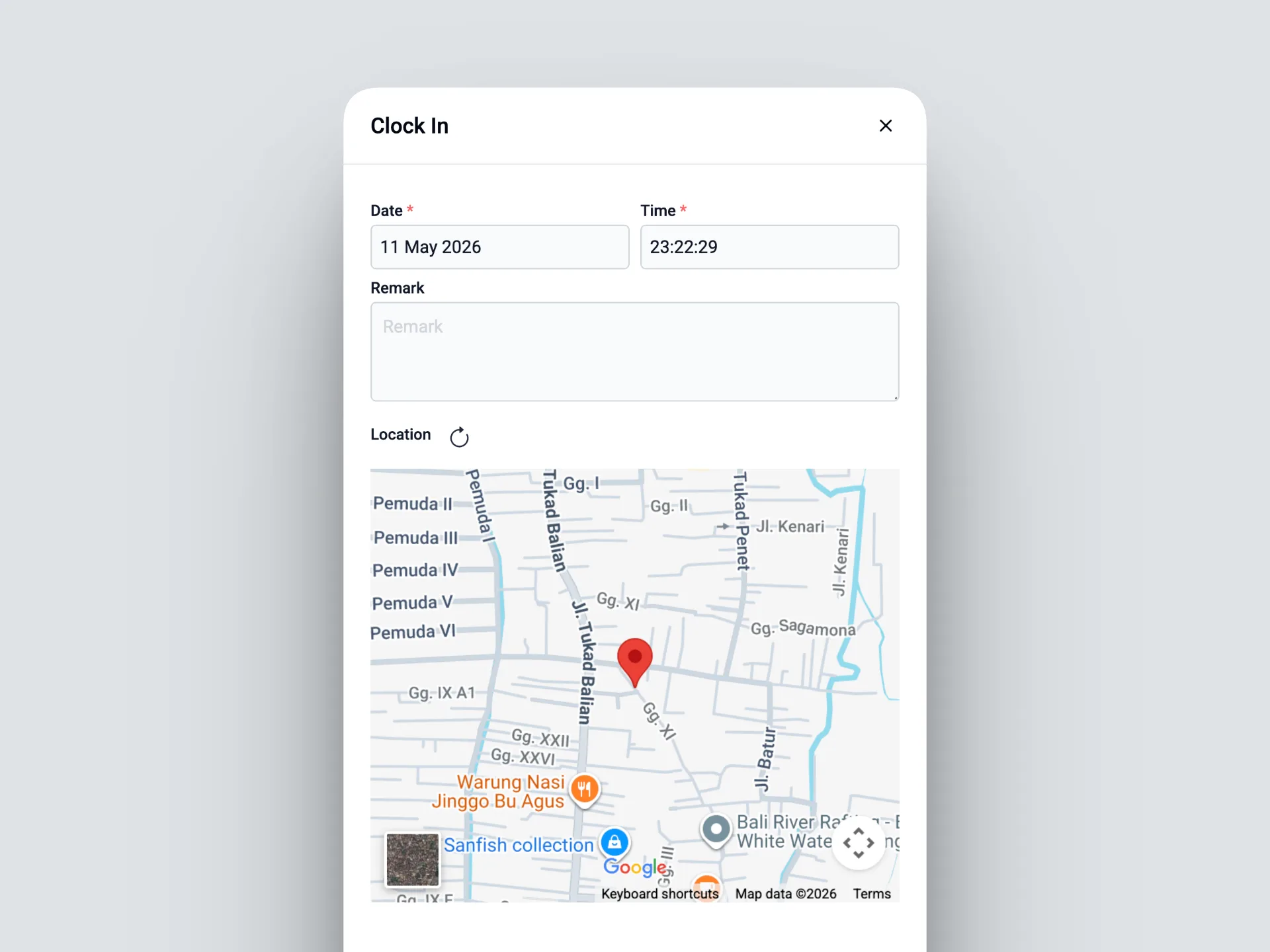 VSC Team Location Clock In